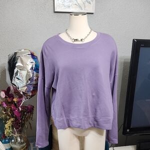 Cut Loose Purple Crop Sweatshirt New With Defect Sz. XL  Women's Top